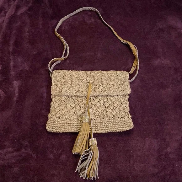 Tommy Bahama Bags Tommy Bahama Woven Grass Leather Crossbody